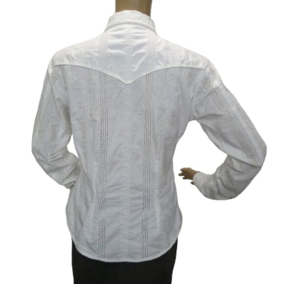 Roughrider Western Long Sleeve with Eyelet Design - Picture 4 of 6